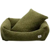 CAFIDE Comfortabele hondenmand van fleece – Groen – Zacht, wasbaar, afritsbaar & anti-slip – Snozy
