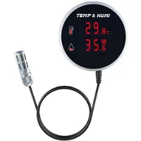 Tlily Tuya Zigbee Temperatuur- en Vochtigheidssensor Alarm met LED-Display voor Zaailingfermentatie, Dierenfokkerij EU-Stekker