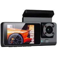 Tlily 3-Kanaals Auto DVR Dash Cam voor Auto'S Achteruitrijcamera voor Videorecorder Parkeercamera Groothoek Nachtzicht Parkeercamera HD