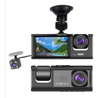 Tlily 3 Camera Dash Cam 1080P 2 Inch Scherm Dashcam Zwart Driver Recorder voor Taxi CAR DVR Achteruitrijcamera Universeel