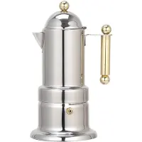 Semoic Dikwandige Italiaanse espressomaker voor 4 porties, koperkleurig