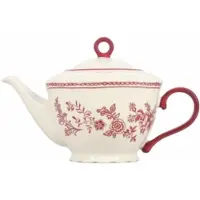 Salt & pepper Theepot Cyril Ivory / Burgundy 920 ml