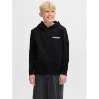 JACK&JONES JUNIOR Junior Sweatshirt 'JCOUnion' zwart / wit