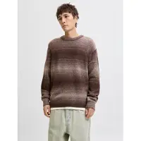 Jack & Jones Trui 'JORMEADOWS' lichtgrijs / donkerrood