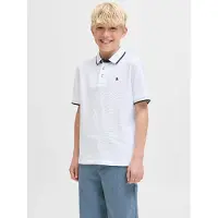 Jack & Jones Junior Shirt 'JJEPaulos' zwart / wit