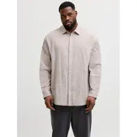 Jack & Jones Breeze Linen Plus Size Overhemd Met Lange Mouwen