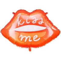 Party Deco Partydeco - Folieballon Lippen Kiss Me 86,5 x 65 cm