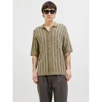 Jack & Jones Shirt 'EMIL' lichtgrijs / kaki