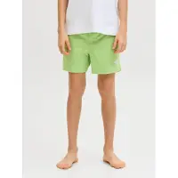 Jack & Jones Junior Zwemshorts 'JPSTMAUI' limoen / zwart / wit