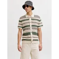 Jack & Jones Premium Gebreid vest 'JPRBluhamilton' beige / grijs / groen