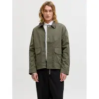 Jack & Jones Tussenjas 'JWHRIVER' donkergrijs / jade groen