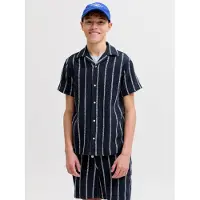 Jack & Jones Junior Overhemd 'JORCoba' nachtblauw / wit