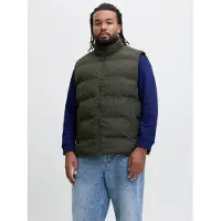 Jack & jones Plus Size Puffer Gilet EU3XL US1XL Groen