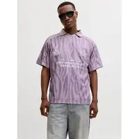 Jack & Jones Shirt pastellila / donkerlila / wit