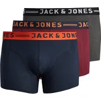 Jack & Jones Plus Size 3-pack Boxershorts EU3XL US1XL Blauw