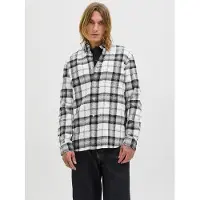 Jack & Jones Overhemd 'JPRBlubrook' grijs / zwart / wit