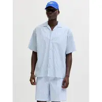 Jack & Jones Overhemd 'Hawaii' lichtblauw / wit