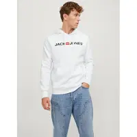 Jack & Jones Sweatshirt 'Corp' rood / zwart / wit