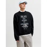 Jack & Jones Sweatshirt hemelsblauw / pasteloranje / zwart / wit