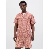 Jack & Jones Overhemd 'JORSeersucker' kastanjebruin / pastelroze