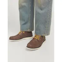 Jack & Jones Veterboots 'JFWDenver' bruin / donkerbruin / wit