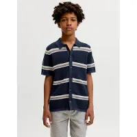 JACK&JONES JUNIOR Gebreide Polo Boys 140 Blauw