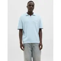 Jack & jones Shirt 'JORNORREBRO' lichtblauw / wit