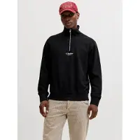 Jack & Jones Sweatshirt 'JJESoho' zwart / wit