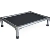 Rewer GmbH Hondenstretcher 75x55 cm - Verhoogd Hondenbed Op Pootjes - Ademend - Voor Binnen & Buiten - Zwart