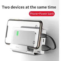 Baseus Metalen Telefoon Houder - Wall Mount Metal Smartphone Holder - Zilver