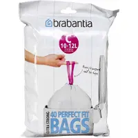 Brabantia Vuilniszakken C PerfectFit, 10-12 l, 40 stuks op rol, Brabantia