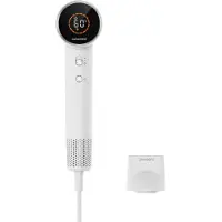 CubeNest - SwiftDry - SDH001 - haardroger - Ionische Fohn met Diffuser - Haardroger Krullen - Fohn Geluidsarm, Display in Celsius, 4 Warmtestanden, 2 Snelheden - 8 combineerbare modi - Wit