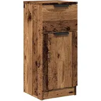 vidaXL Dressoir 30x30x70 cm bewerkt hout oud houtkleurig