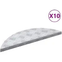 vidaXL Trapmatten 10 st 60 x 18 x 2,5 cm Zilver Aluminium