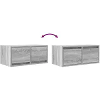 vidaXL Tv-meubelen 2 st 60x31x25,5 cm bewerkt hout grijs sonoma eiken