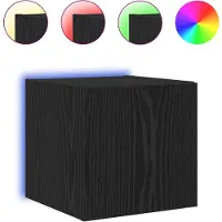 vidaXL TV Wandkast 30,5 x 35 x 30 cm Zwart Eiken Bewerkt hout