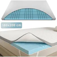 CozySense CubeTech Topper Matras 180x200 - Topmatras - Topdekmatras - 100+ Comfort Cubes - Ergonomische Steun - CertiPUR - 7 cm - Wasbare Hoes