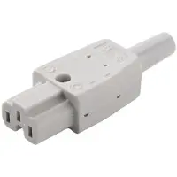 Kaiser Martin Stekker C15A 155 graden 10A Aardingscontact Grijs - 789/GR [25 stuks]