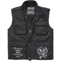 Brandit Bodywarmer 'Motörhead Ranger' zwart / wit