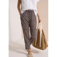 Cecil Dames Mid Waist Slim Leg broek in Loose Fit - Bruin - XXL