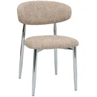 Giga Meubel Eetkamerstoel Skara - Taupe/Chrome - Set van 2