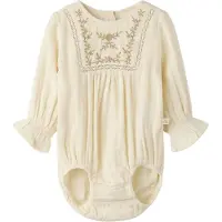 Name it Baby Rompers Nbfkopan Ls Loose Body Shirt Lil - Ecru - Maat 80