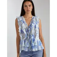 Hiccups for Kids Floral V-hals Chiffon Blouse met Striksluiting