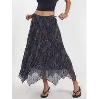 Hiccups for Kids Hoge Taille Paisley Midi Rok