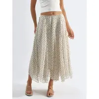 Busem Hoge Taille Polkadot Maxi Rok