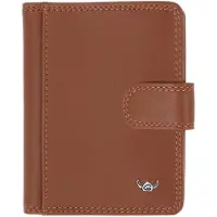 Golden Head Leren kaarthoes Polo RFID Protect Kartenetui mit Riegel 4516 Cognac bruine