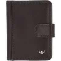 Golden Head Leren kaarthoes Polo RFID Protect Kartenetui mit Riegel 4516 Dunkelbraun donkerbruin