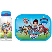 Mepal Lunchset (drinkfles met flipdop & lunchbox) Campus - 600 + 750 ml - Broodtrommel en Drinkbeker voor kinderen - Bento box - Drinkfles met flipdop - Paw Patrol Pups
