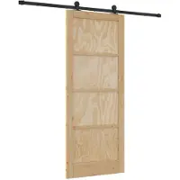 vidaXL Schuifdeur ORKDAL Naturel 86 x 211 cm Massief grenenhout