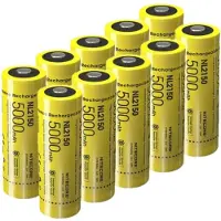 Nitecore 10 stuks 21700 / NL2150 Li-ion batterijen (3.6V, 5000 mAh, 8A)